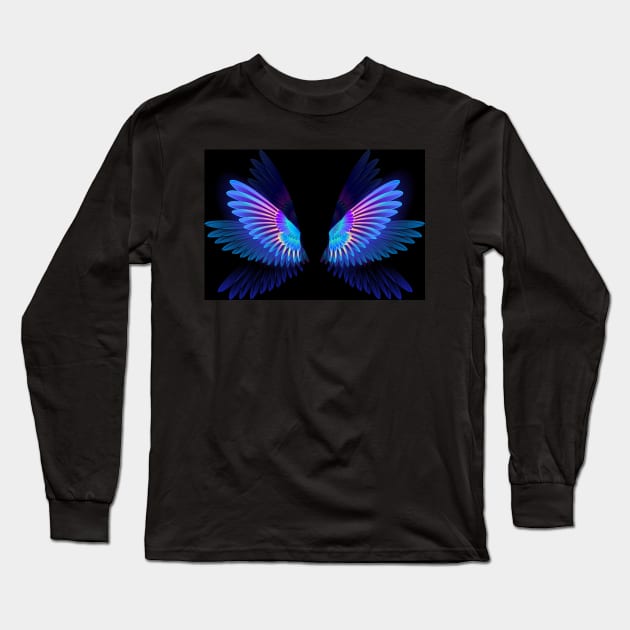 Glowing Hummingbird Wings Long Sleeve T-Shirt by Blackmoon9